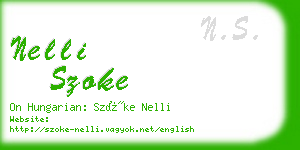 nelli szoke business card